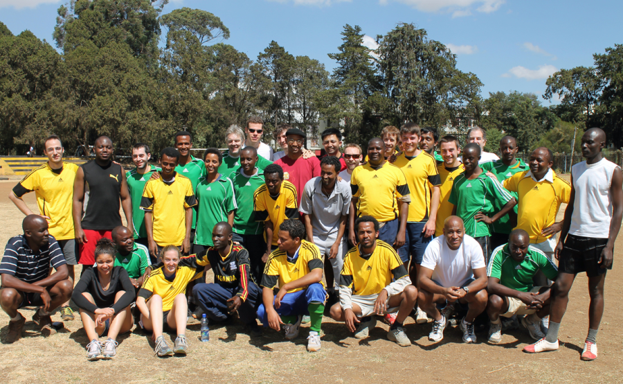 Soccer match between JUAMI attendees